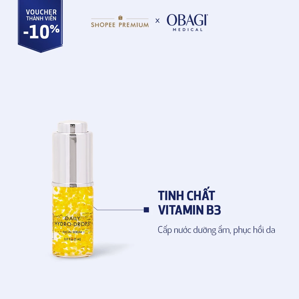 [Hàng tặng không bán] Serum Vitamin B3 Cấp Nước Dưỡng Ẩm Phục Hồi Da Daily Hydro-Drops 5ml