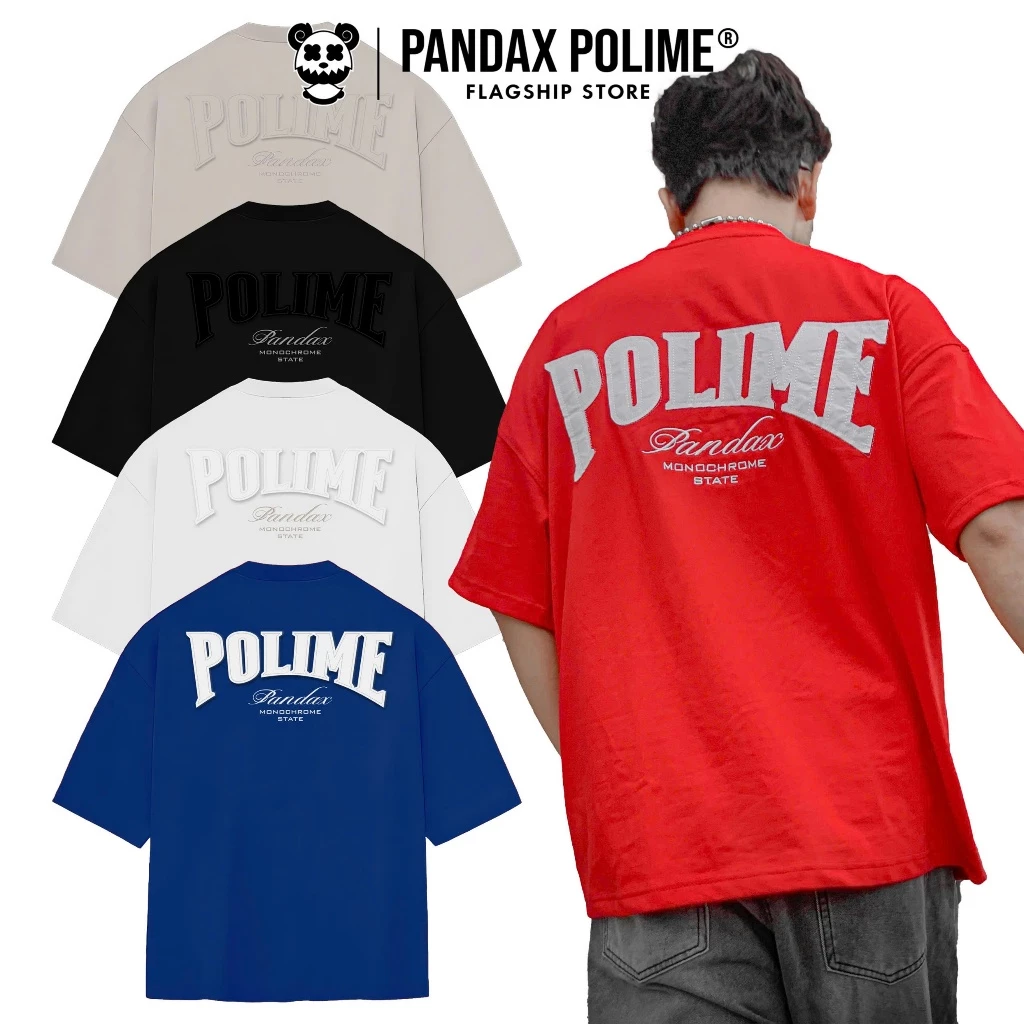 Áo thun local brand thêu nổi oversize tay lỡ form rộng unisex cặp đôi cotton px pandaxvn polime