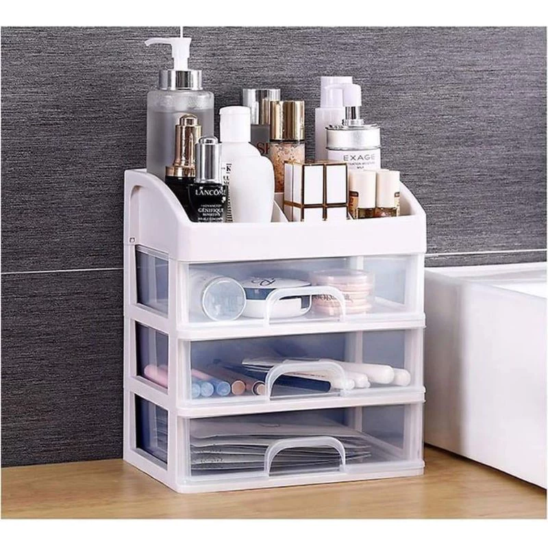Kệ Mỹ Phẩm Nhựa 4 Tầng Đựng Đồ Trong Suốt Tiện ÍCh