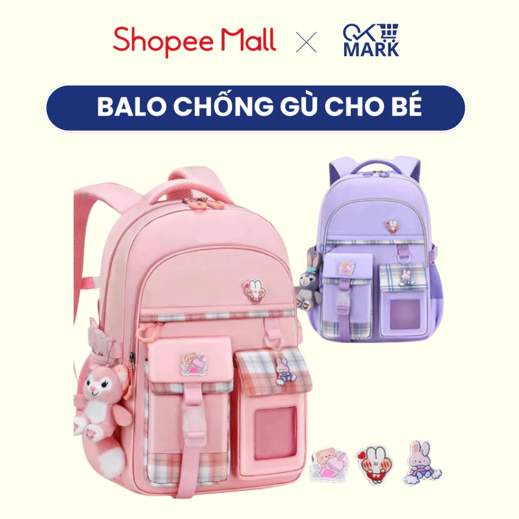 Balo đi học cho bé chống gù siêu nhẹ, cặp sách chống gù chống nước thiết kế siêu nhẹ cho bé