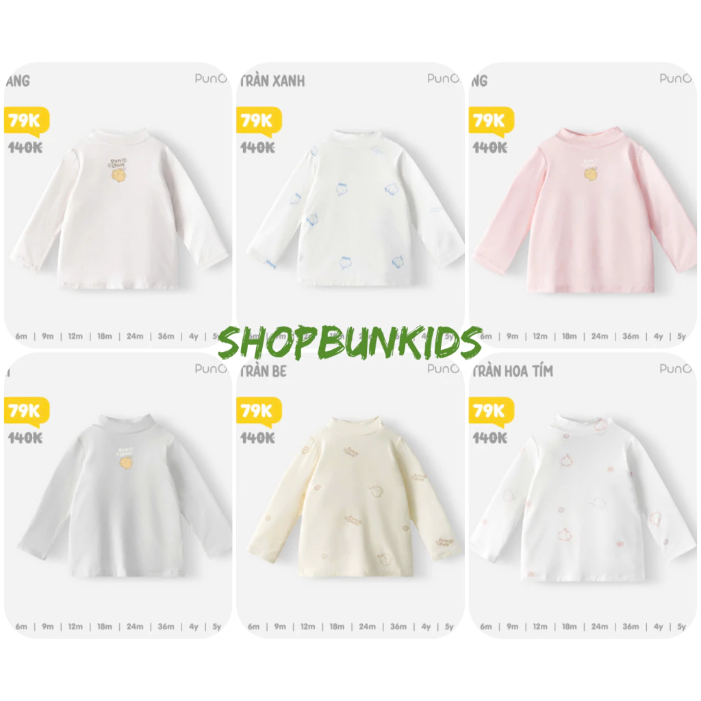 Áo giữ nhiệt dài tay cổ lọ 3cm cho bé Punchun AW2025