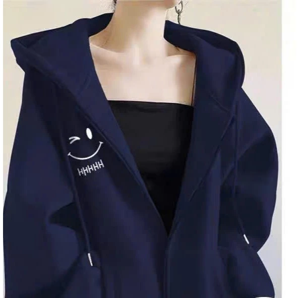 (TAY XỎ NGÓN )Áo Khoác Nỉ UNISEX TRƠN Phối Họa Tiết In Mặc Cười Mới Thời Trang NÓN TO CHỐNG NẮNG
