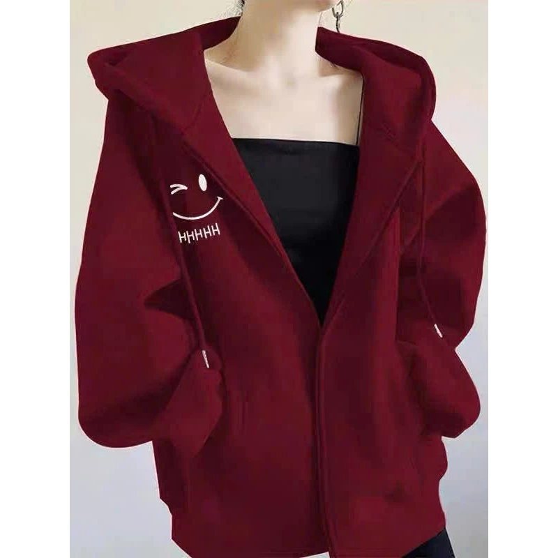 (CÓ TÚI TRONG )Áo Khoác Nỉ FORM Rộng Thời Trang HỌA TIẾT HHH Mặt Cười Mới HOTTREND
