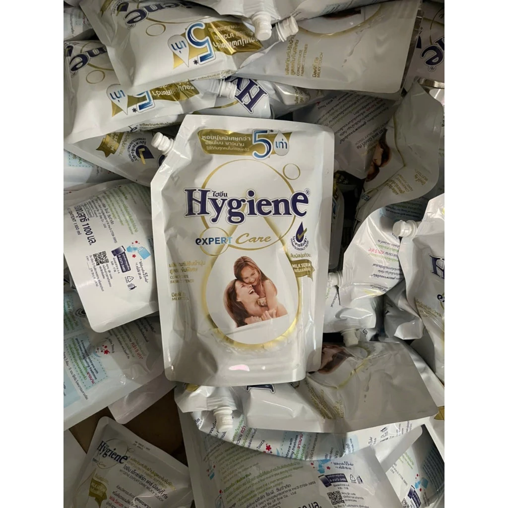 [1 Túi] Nước Xả Vải Hygiene Expert Care Hương Sữa Dịu Nhẹ 1100ml