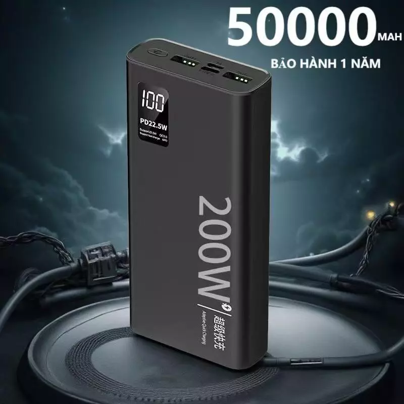sạc dự phòng pd120w 50000mah 80000mah pin dự phòng màn hình led tích hợp tích hợp