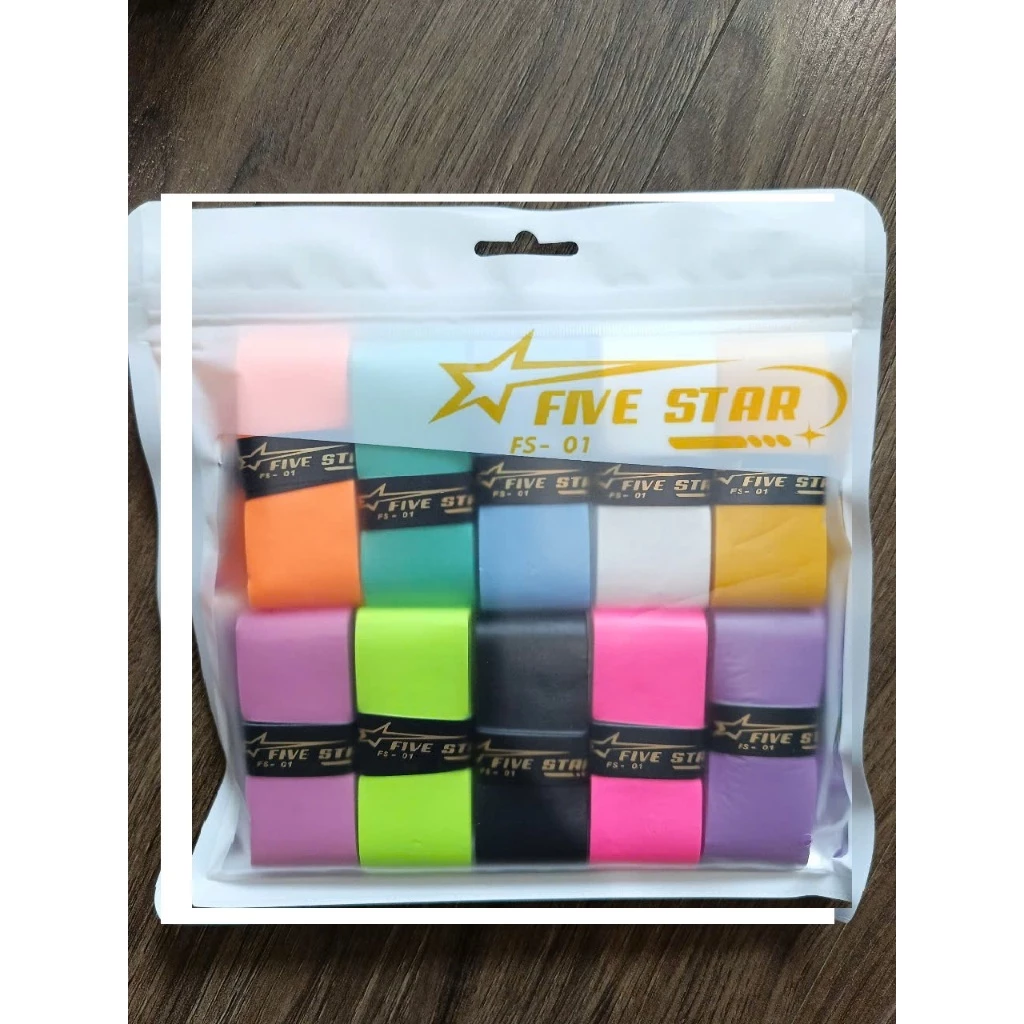 [Sale 50%]  Quấn Cán fivestar FS-01 quấn cán vợt pickleball cầu lông tennis cần câu cá êm mềm bám dính thấm hút Happyk