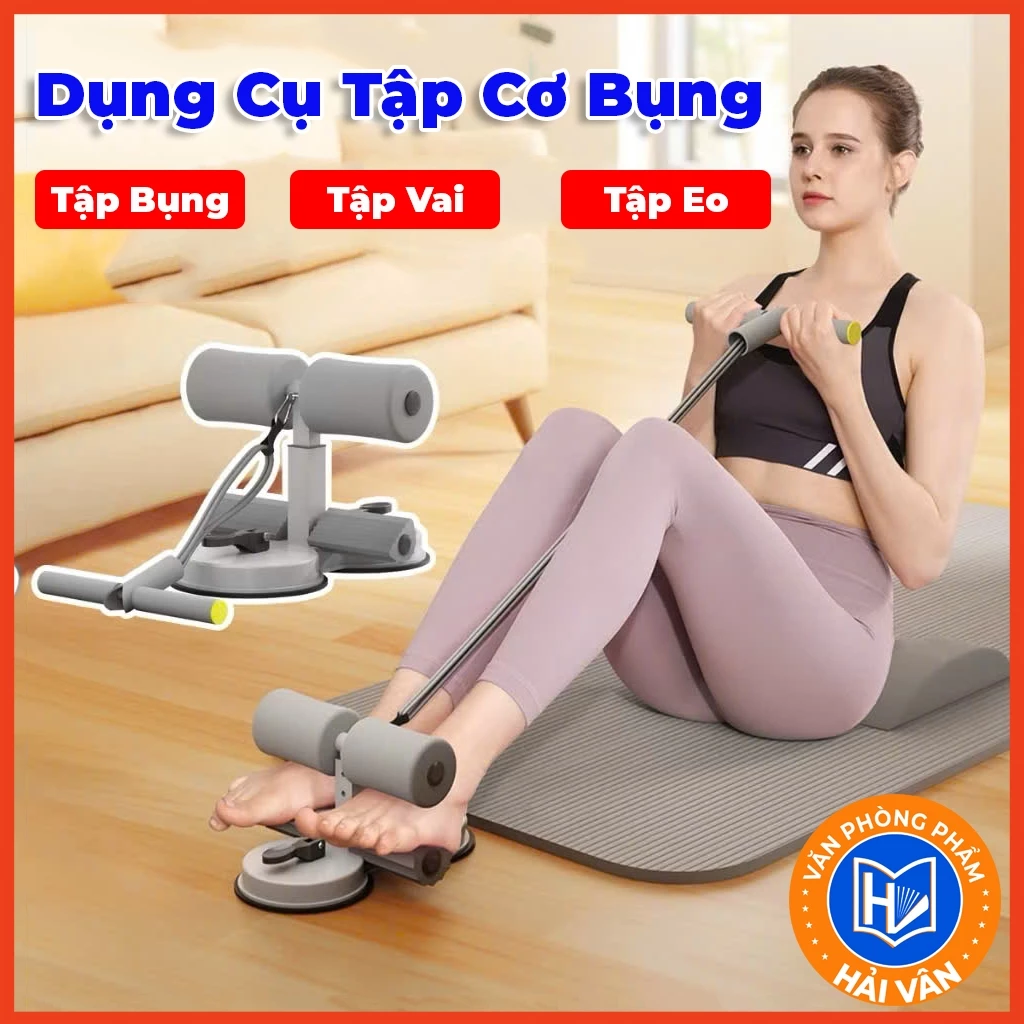 Dụng cụ tập cơ bụng đa năng có đế hút chân không trụ chữ t gập bụng, dây tập cơ bụng eo gym đồ dùng thể thao tại nhà