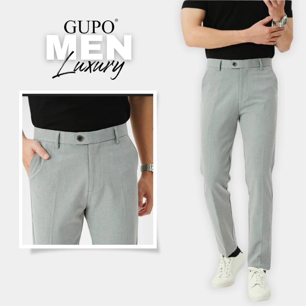 Quần Âu Nam Luxury GUPO Local Brand Quần Tây Cotton Cao Cấp Co Giãn Form Slimfit Công Sở Hàn Quốc - dailuxury