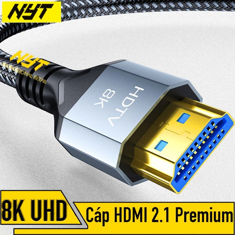 Cáp HDMI 2.1 IDTech Tròn Dẻo Hỗ Trợ 8K 60Hz Bảo Hành 12T Chính Hãng