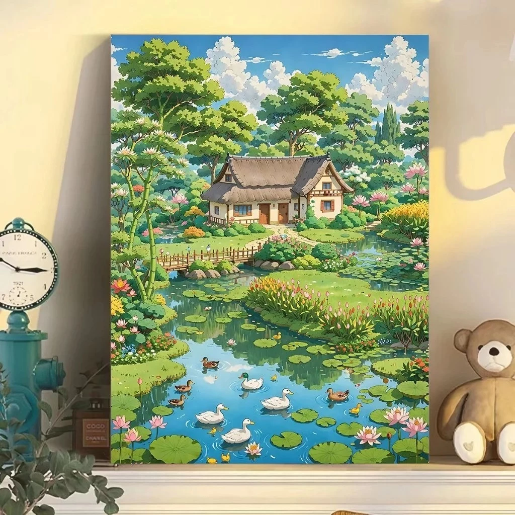 [Sale 50%, 30x40cm] Tranh Số Hóa , tranh sơn dầu HOẠT HINH· CÓ KHUNG VÀ DỤNG CỤ VẼ, Tranh Sơn Dầu Tổng Hợp Nhiều Mẫu