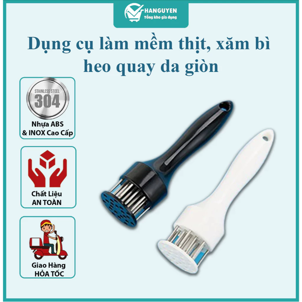 Dụng cụ làm mềm thịt, xăm bì heo quay da giòn - châm thịt heo bò tiện lợi #A221