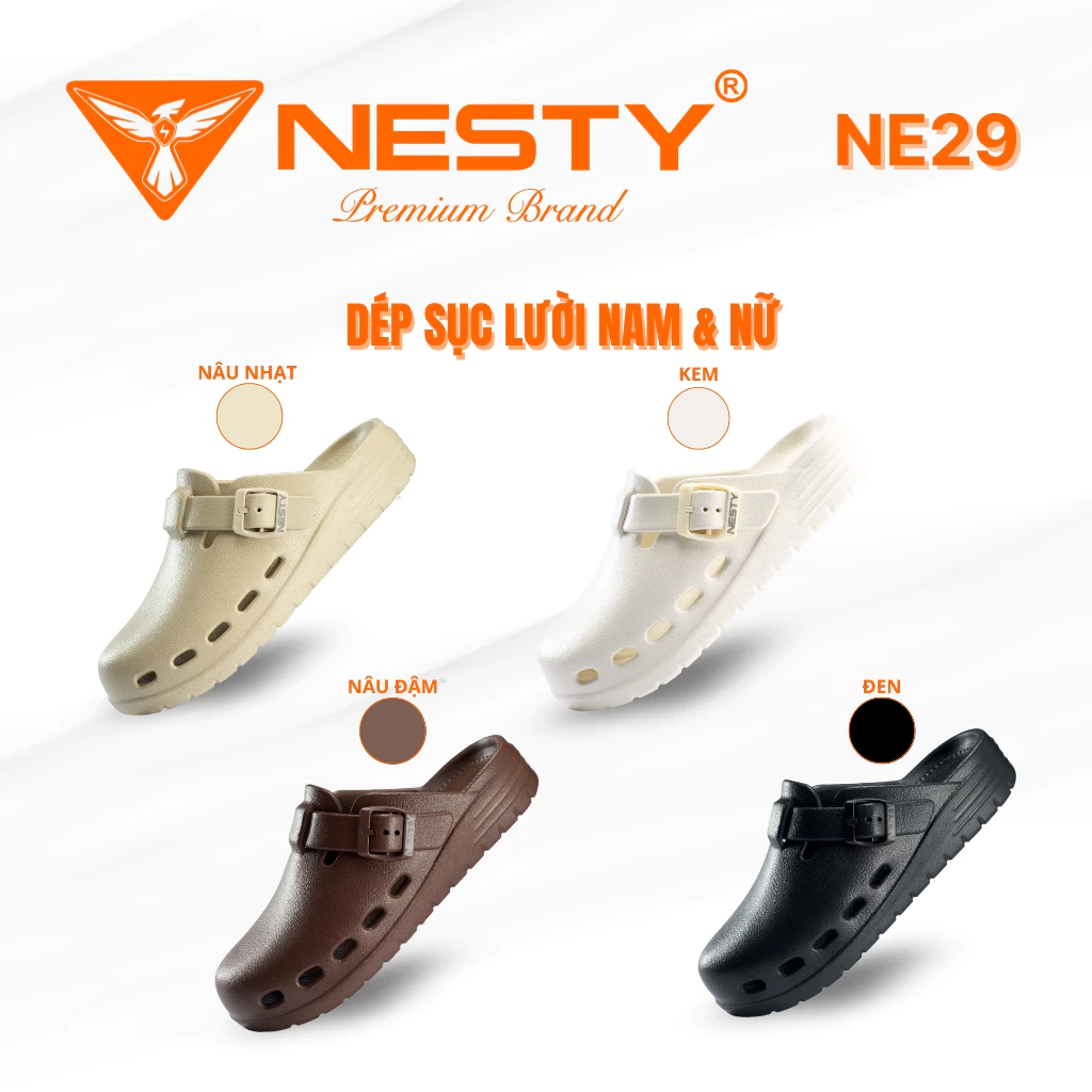 Dép Lười Quai Gài Thương Hiệu NESTY Chất Liệu EVA Đế Cao 4cm Mã NE29