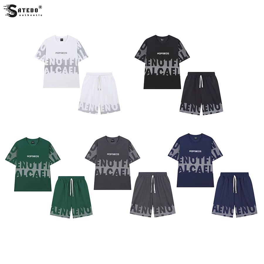 Bộ quần áo Nam Nữ S ATEDO Tay Cộc, chất liệu Cotton Waffle Tổ Ong thoáng mát, in hình MOPSIEOS nổi bật, mã SP: S033
