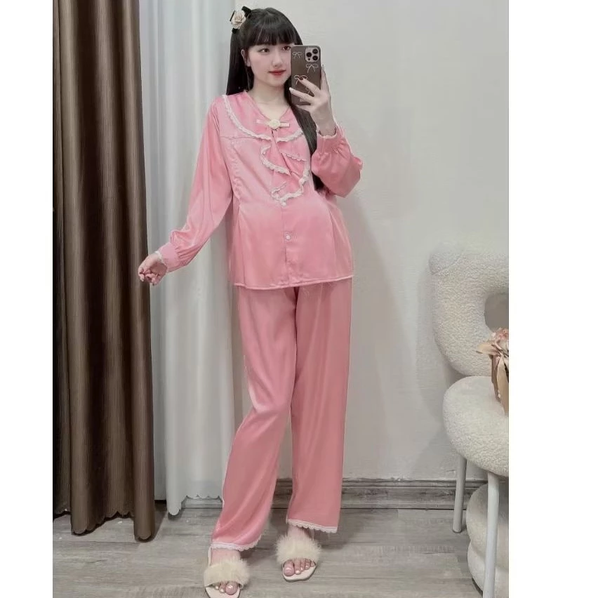(Đủ size đến 100kg)Bộ đồ bầu và sau sinh chất lụa latin cực sang