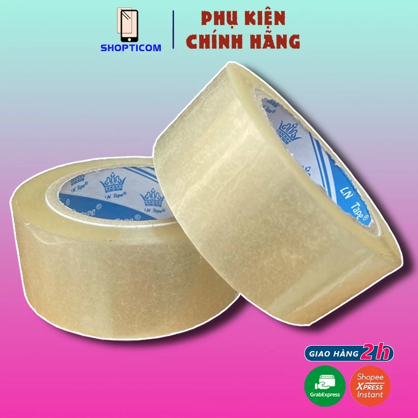 Băng Keo Đóng Hàng trong S P 200 yard (1 cuộn) loại cao cấp lõi giấy siêu mỏng tiết kiệm độ dính cao