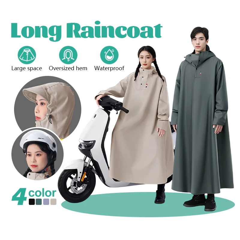 Aó Mưa Trùm Kín Thời Trang Vải Oxford Nhanh Khô An Toàn Cho Đi Xe Máy Xe Điện Bền Đẹp Mẫu Mới 2025