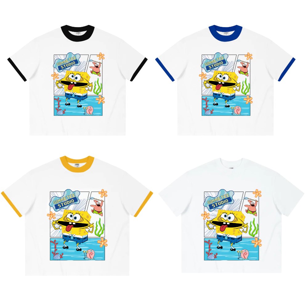 Áo Thun Boxy Ver.2 Gimme - BỌT BIỂN - Premium Cotton 250gsm Cotton 2 Chiều - GMBX18a