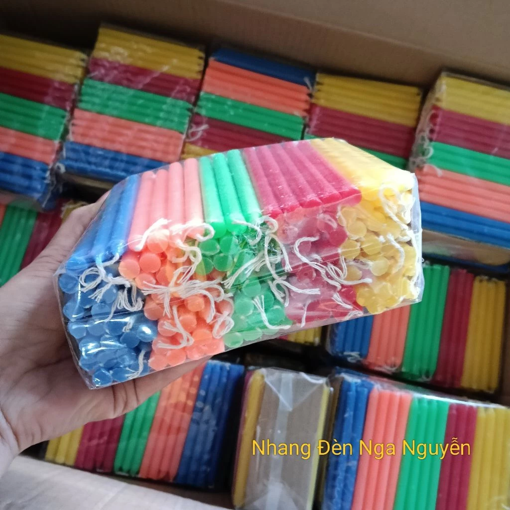 (Combo 5 túi) Nến nhỏ nhiều màu sắc cúng sao thắp lồng đèn Trung Thu