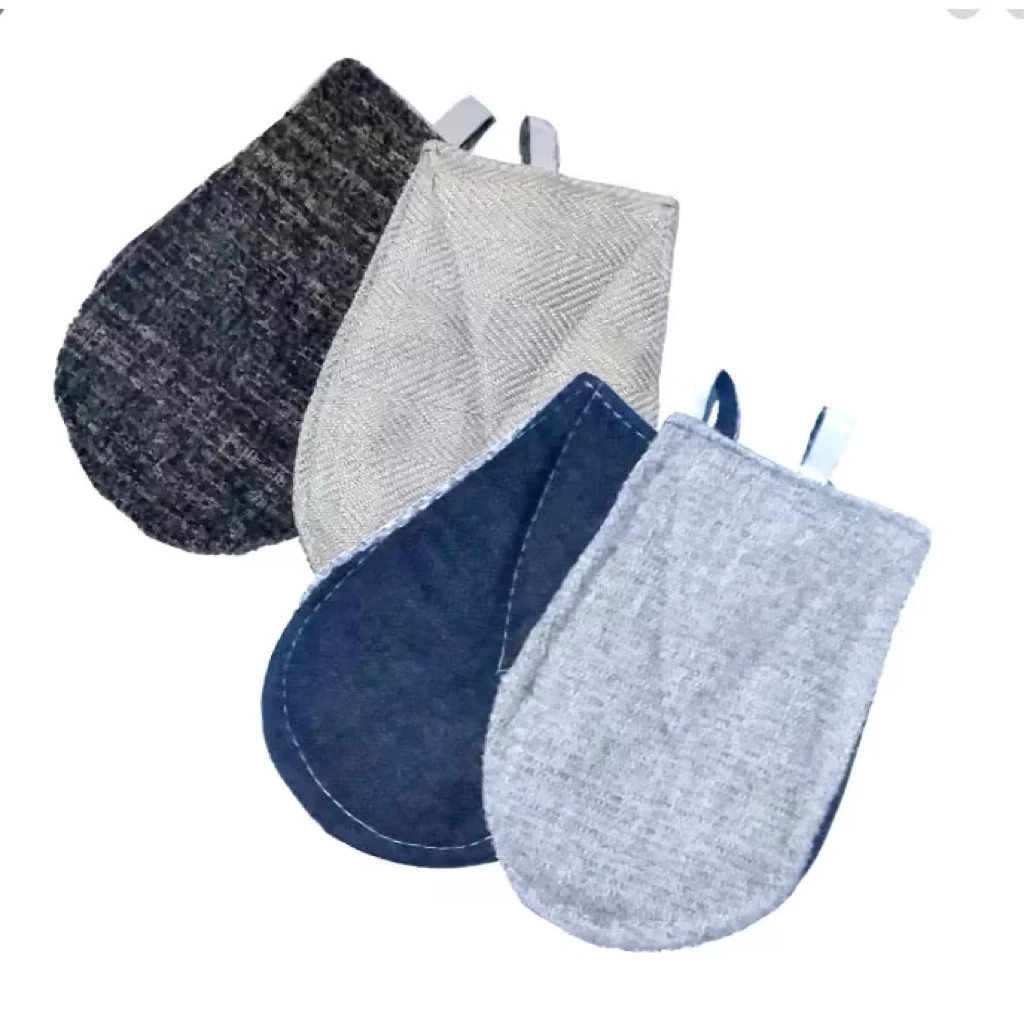 2 Cặp Nhắc Nồi Chống Nóng Vải Cotton Tiện Dụng Dùng Nhà Bếp