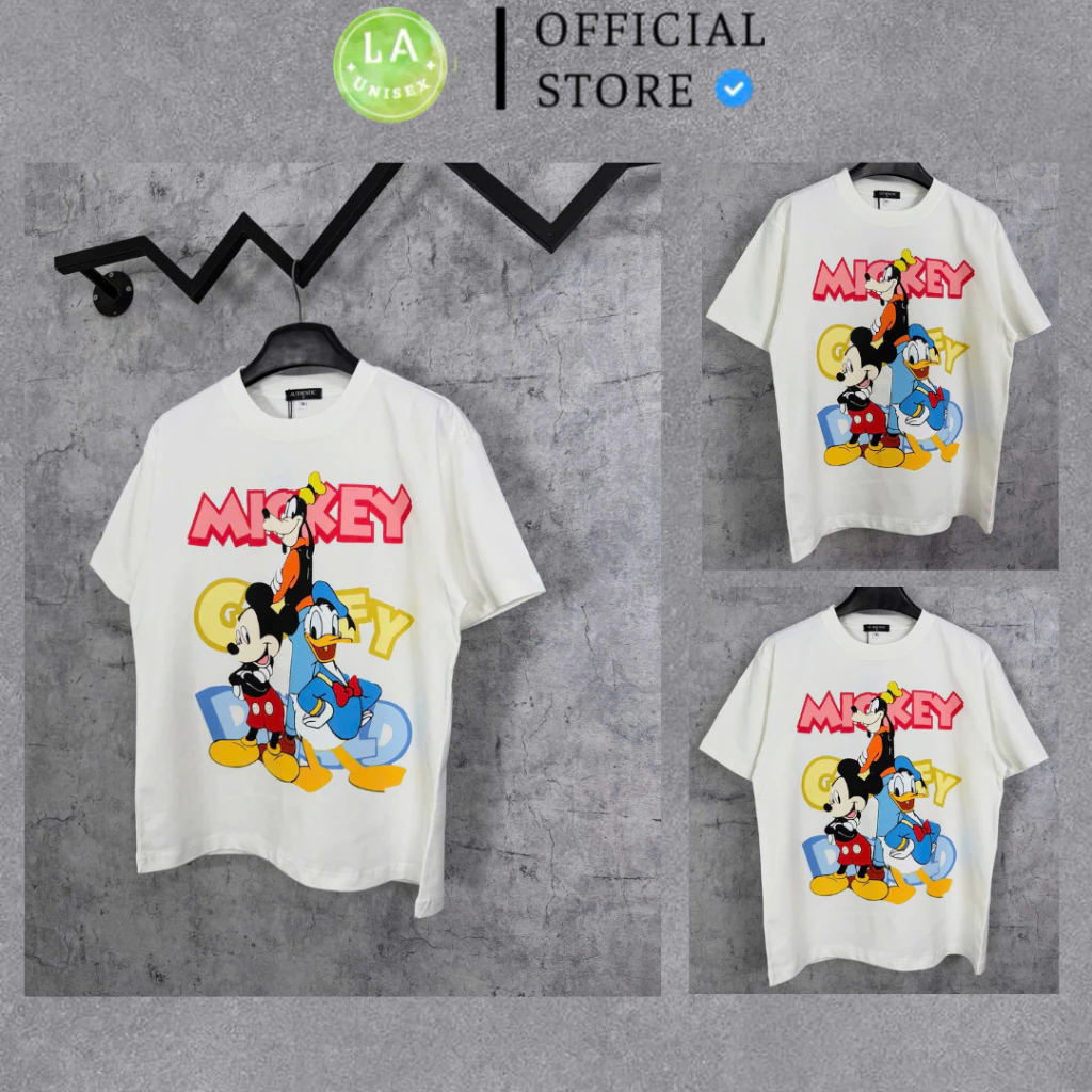 [FREE SHIP] Áo Thun MICKEY Vải 100% Cotton Organic 2 Chiều, Đầy Đủ Tem Tag Zip