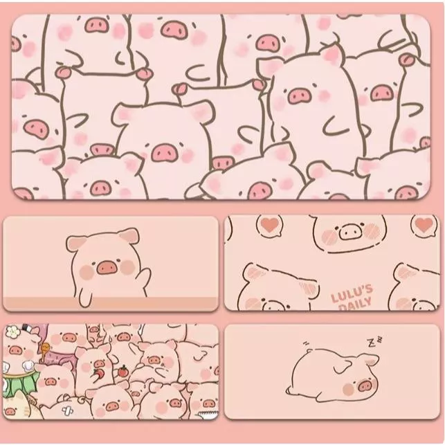 Lót Chuột Heo Hồng Dễ Thương | Pad Chuột Cỡ Lớn Cute Pig Decor Bàn Học, Làm Việc, Laptop