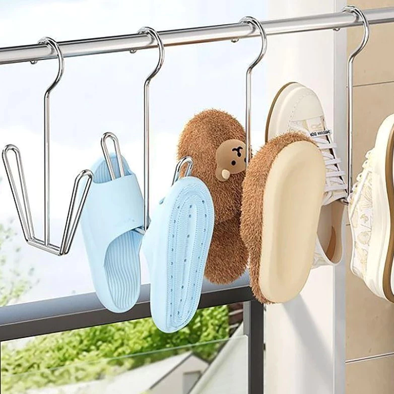 Set 2 Móc Treo Phơi Giày Giữ Form - Chất Liệu Inox 304, Móc Phơi Đồ Đa Năng Không Gỉ Siêu Bền 88509