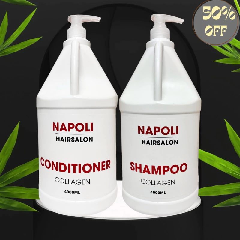 Dầu gội can napoli collagen hương oassi siêu mềm mượt diệu kỳ phục hồi tóc hiệu quả(trọng lượng 4000ml)colagen