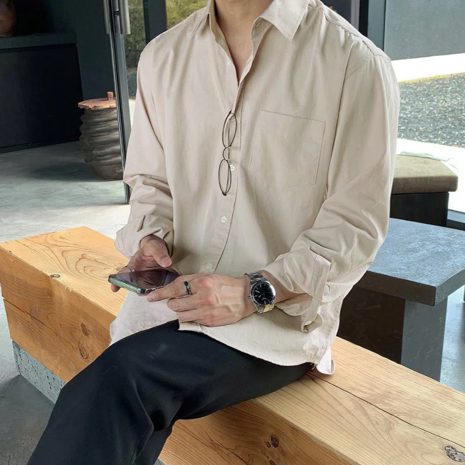Áo Sơ Mi Nam Kem Cao Cấp Linen Thoáng Mát Mùa Hè Mặc Đi Biển, Cafe Đẹp Halley A28