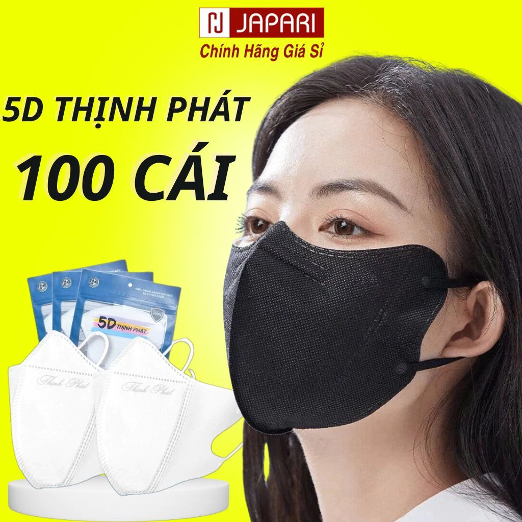 Khẩu Trang 5D Thịnh Phát Đủ Màu-Khẩu Trang Y tế Người Lớn 3 Lớp Chống Bụi, Chống Tia UV, Kháng Khuẩn-JAPARI