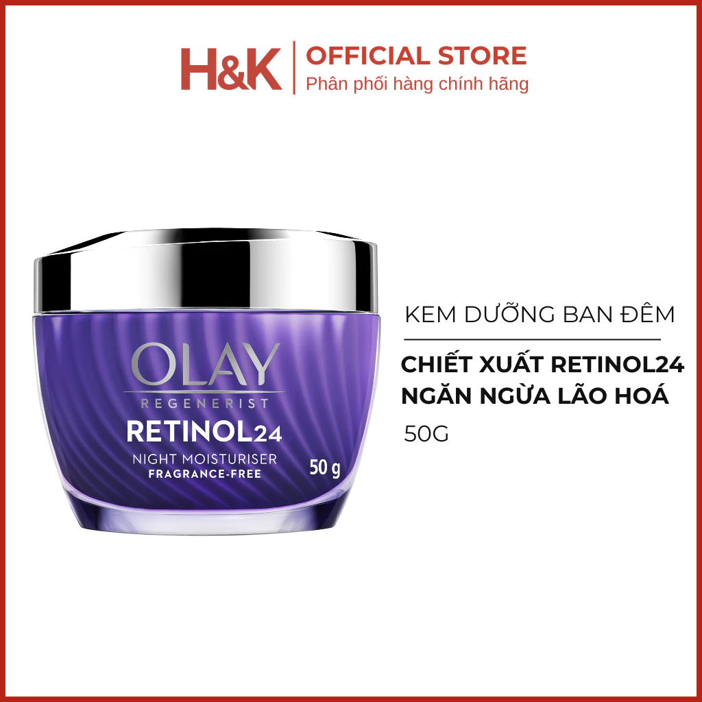 Kem Dưỡng Ẩm OLAY RETINOL24 Giúp Mờ Nếp Nhăn 50G