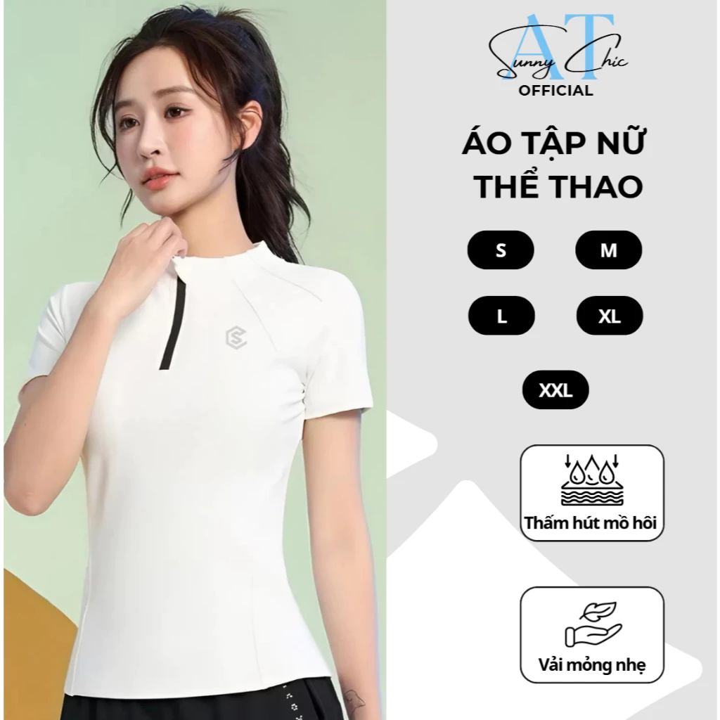 COMBO 2 Áo tập gym nữ SUNNYCHIC hồng-xanh áo tập gym yoga aerobic đạp xe, chạy bộ nữ chất đẹp [166x2]