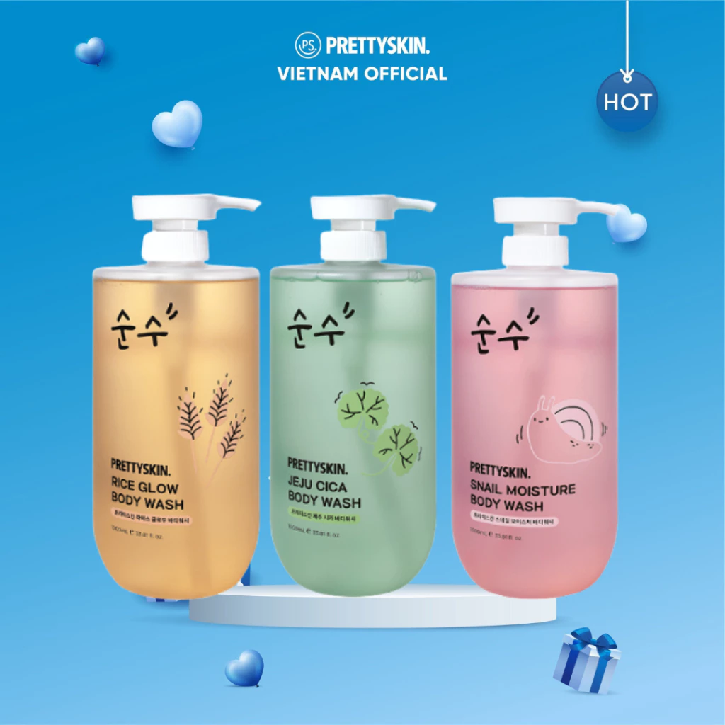 Sữa tắm Prettyskin body wash 1000ml