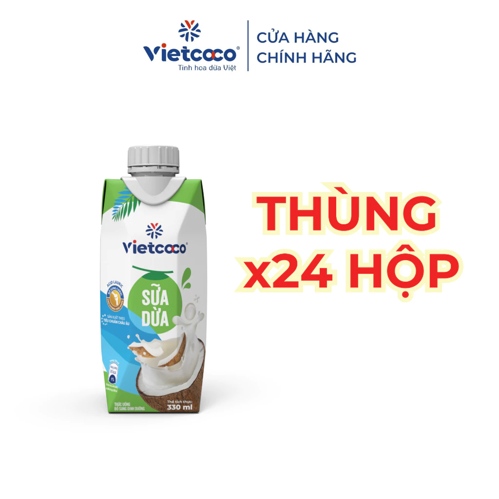 [THÙNG 24 HỘP] Sữa dừa UHT Vietcoco 330ml