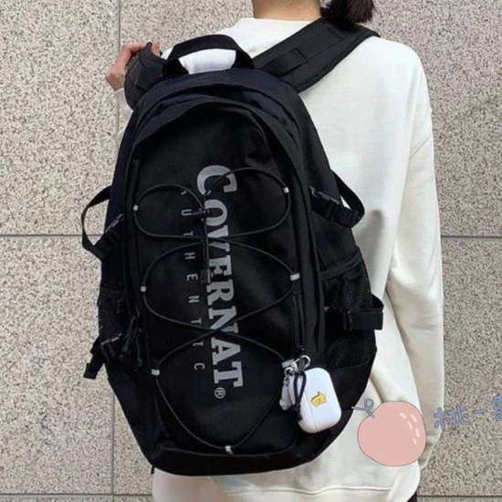 Hàn Quốc mua hộ Covernat ba lô Logo cổ điển lưới túi ba lô du lịch túi xách
