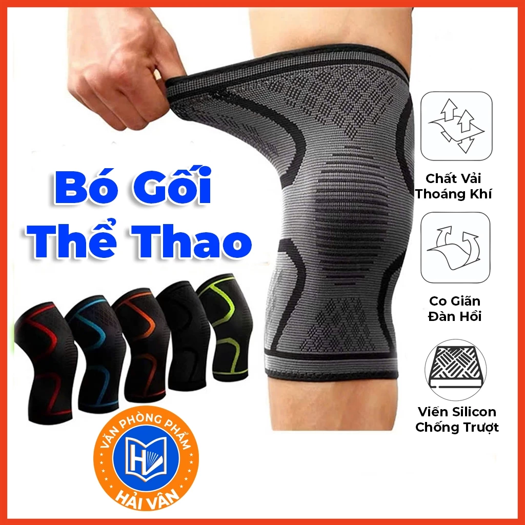 Bó Gối Thể Thao Bóng Đá Bóng Chuyền Vải Dệt Kim, Hỗ Trợ Cơ Bắp Tập Gym, Chạy Bộ, Chơi Bóng Băng Gối Nam Nữ Vệ Đầu Gối