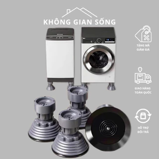 Bộ 4 chân chống rung máy giặt điều chỉnh độ cao, chân chống rung máy giặt có đế cao su chống trượt