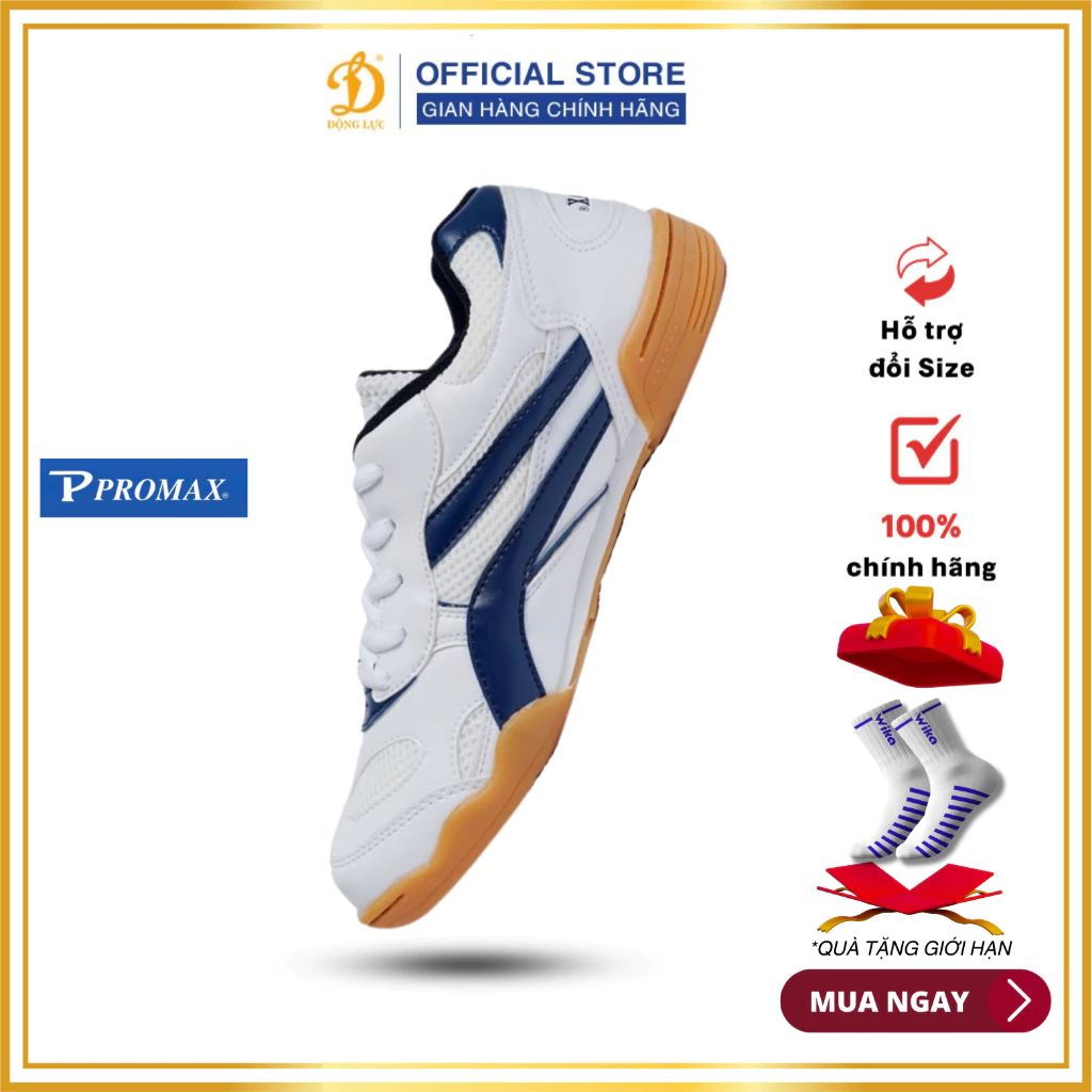 Giày cầu lông nam Promax, giày đánh cầu lông đế chống trơn trượt , Hàng Chính Hãng