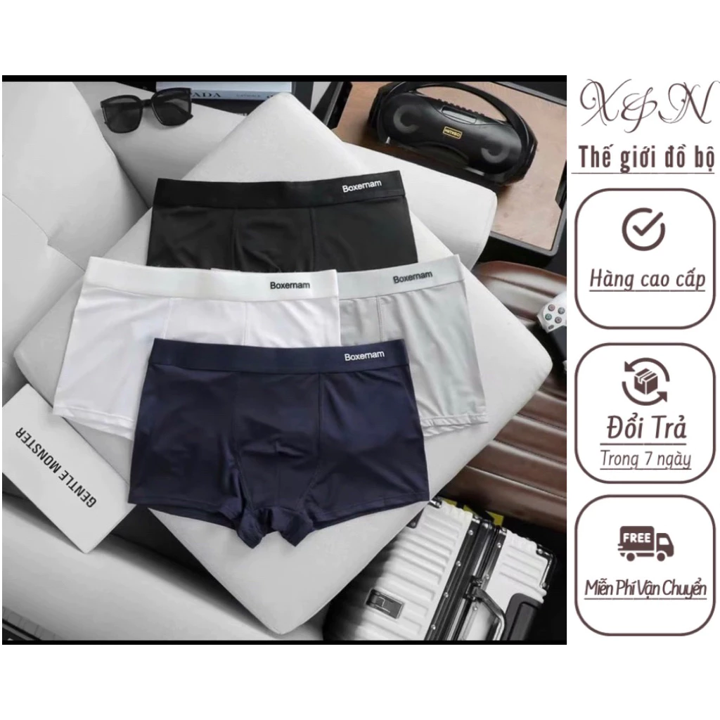 Combo Quần Sịp Đùi Boxer Chất Thun Lạnh Cao Cấp Co Dãn 4 Chiều Thấm Hút Mồ Hôi Sz Từ 40-95kg
