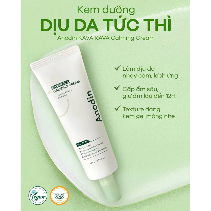 Kem dưỡng Anodin Kava Kava Calming 50ml Kem dưỡng diu nhẹ và cấp ẩm