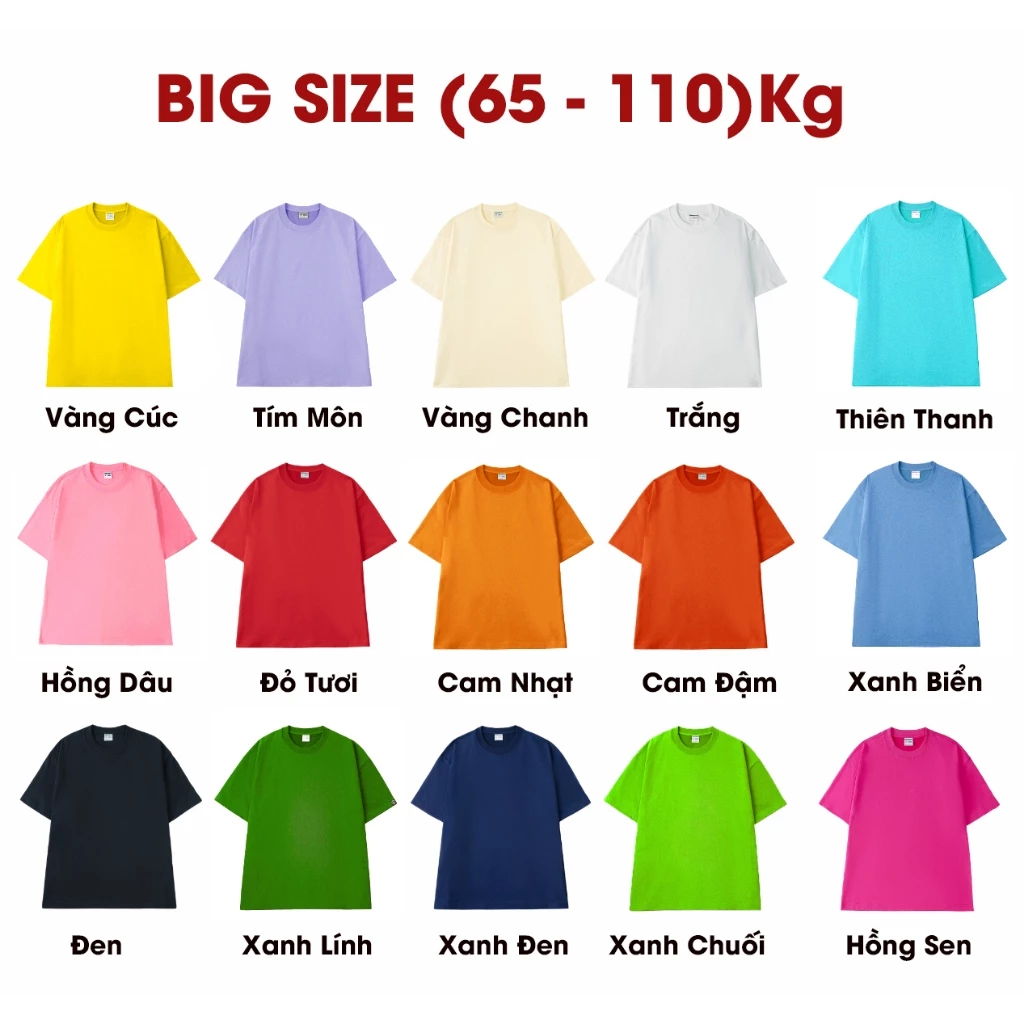 Áo Thun Big Size Áo Phông Cho Người Nặng Cân ANDROMEDA Nhiều Màu Unisex Nam Nữ