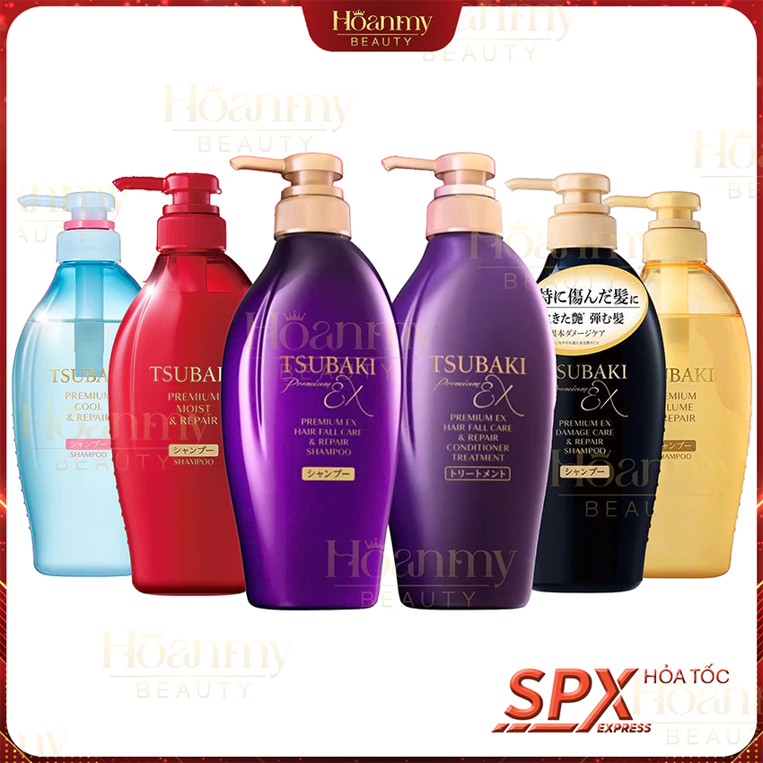 Dầu gội Phục hồi & bồng bềnh Tsubaki Premium Volume & Repair 450ml