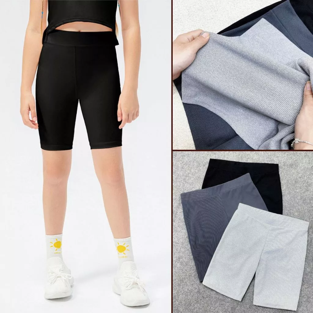 Quần ngố bigsize nữ legging ôm lưng thun tôn dáng chất vải thun tăm co giãn thời trang thể thao - Q532