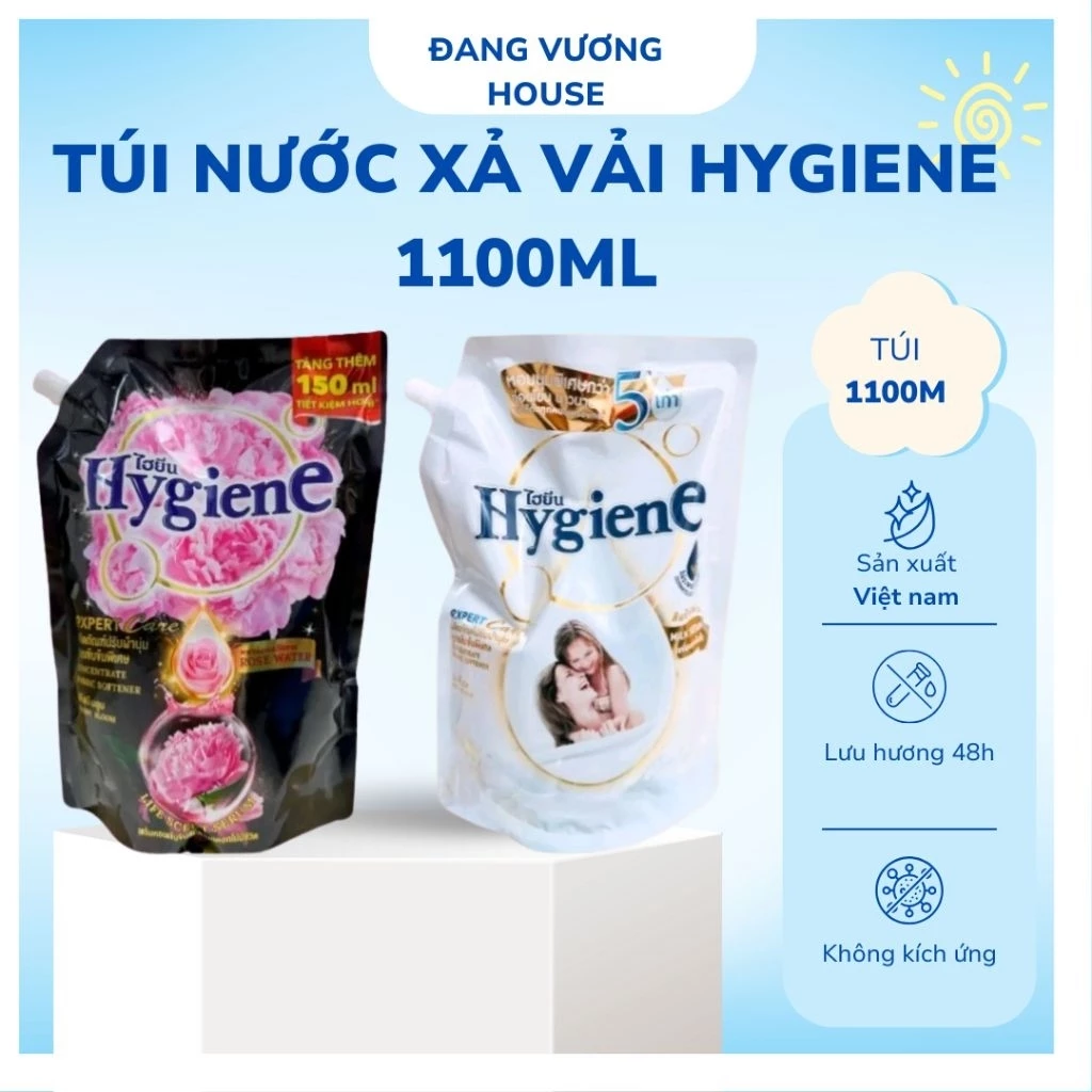Nước Xả Vải HYGIENE Thái Lan Đậm đặc Lưu Hương Trắng(1100ml)