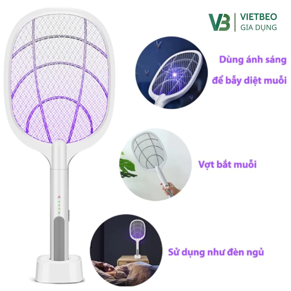 Vợt Muỗi Tự Động DIDOOGLT Kiêm Đèn Bắt Muỗi Thông Minh 2 Trong 1