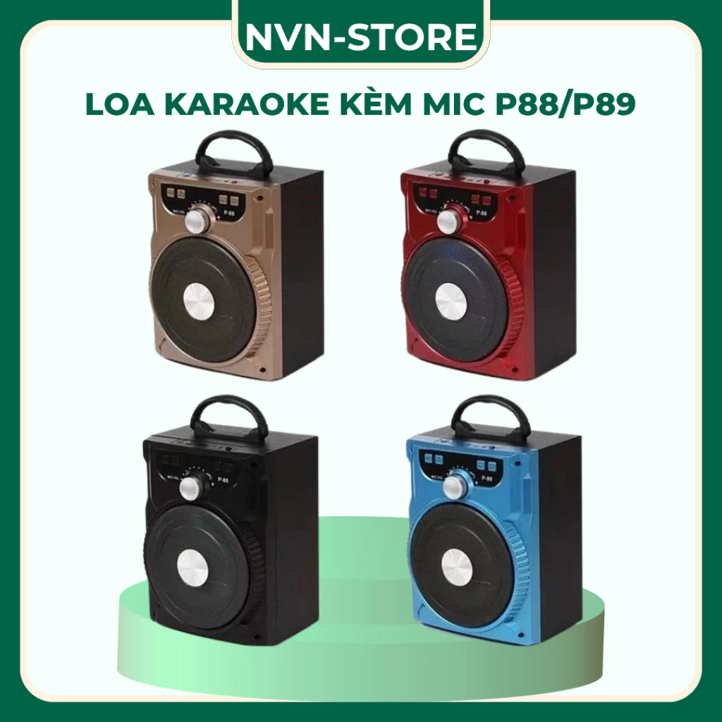 [TẶNG MIC KARAOKE] LOA BLUETOOTH KARAOKE P88,P89