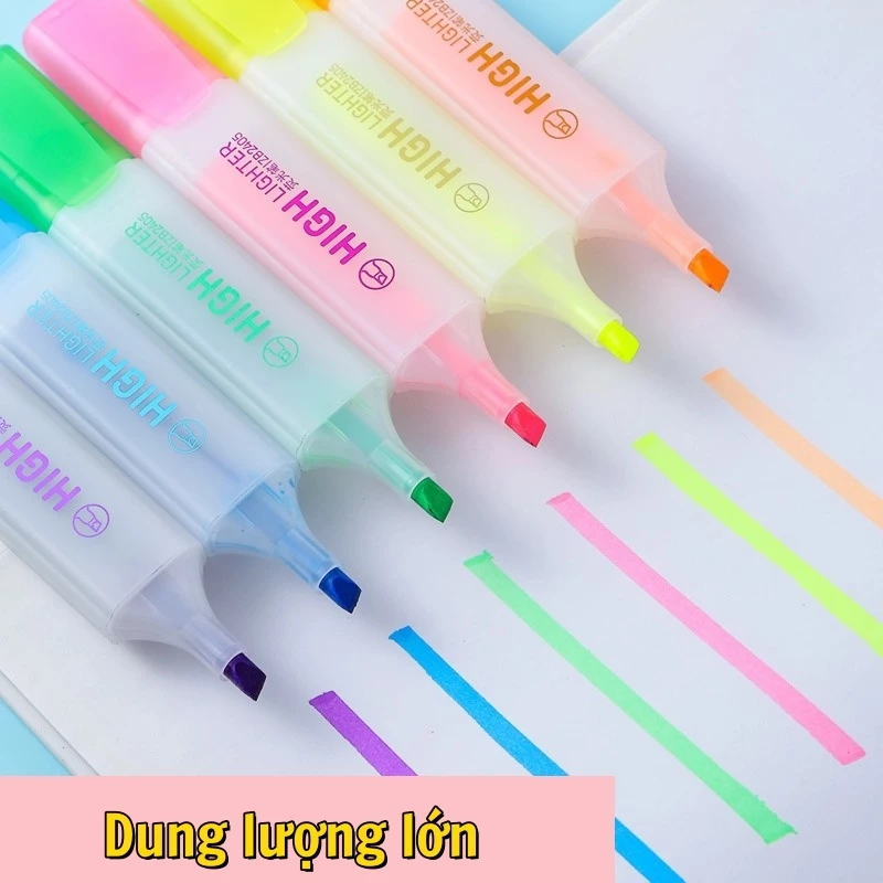 Bút Highlight Đầu Rộng - Bút Đánh Dấu Màu Kẹo Ngọt - Đánh Dấu Thông Tin Quan Trọng-Quà Tết