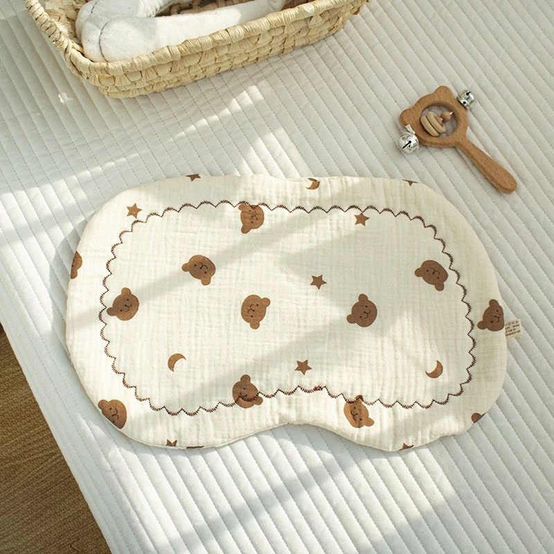 Gối xô sơ sinh vải muslin mềm mại cho bé, Gối sơ sinh muslin cho trẻ 0-6 tháng hàng cao cấp chuẩn loại 1