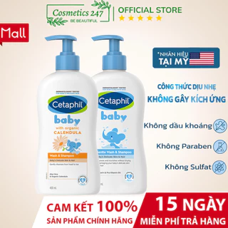 Sữa tắm gội Cetaphil cho bé - Cetaphil Baby Wash & Shampoo with Organic Calendula 400ml