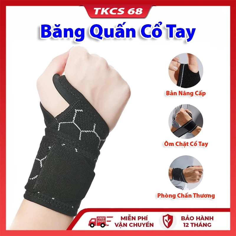 Băng Quấn Cổ Tay, Ôm Chặt Cổ Tay, Bảo Vệ Cổ Tay Phòng Chấn Thương, Tránh Bong Gân Hiệu Quả
