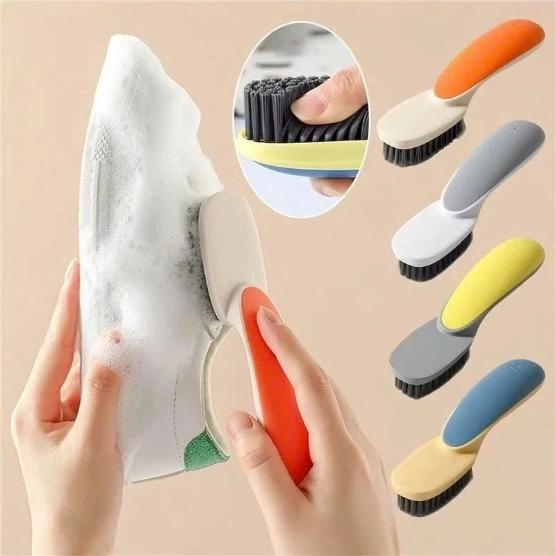 Bàn chải đánh giày lông nhựa PP mềm mại, Cọ chà giày dép đa năng, Bàn chảy mini cầm tay thoải mái